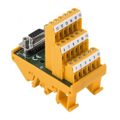 WEIDMULLER RS SD15F HD UNC4.40 S Moduł interfejsu z terminalem, złączem, Złącza wtykowe SUB-D o dużej gęstości, Gniazdo 15 bieg, LL3R 5.08 mm, złącze śrubowe 1428130000 /1szt./ (1428130000)